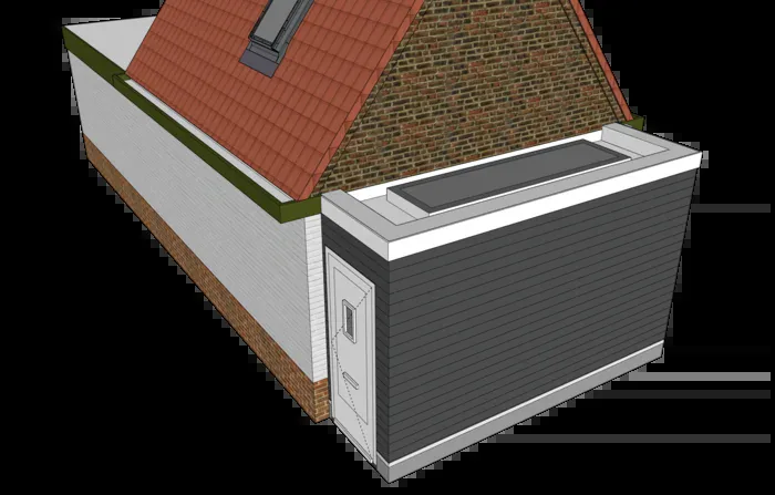 3D model van een uitbouw in Amersfoort